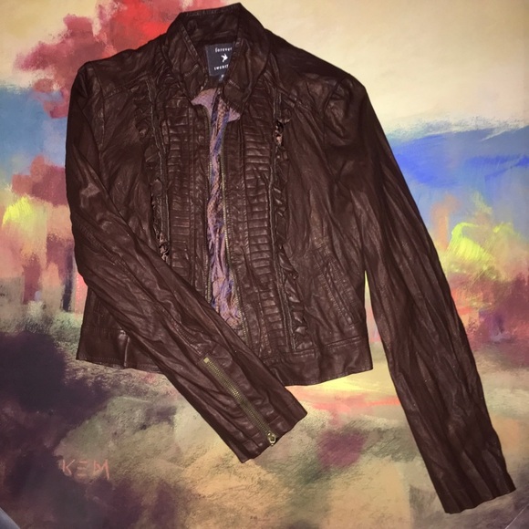 Forever 21 | Ruffle Leatherette Jacket​ - Picture 5 of 5